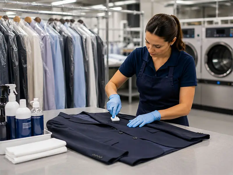 Professional dry cleaning and stain removal service